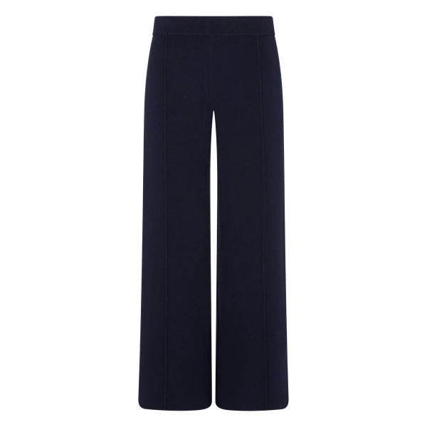 Double Face Trousers in Navy Blue