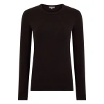 N.Peal Evie Classic Round Neck Cashmere Jumper in Cocoa Brown | Sweaters | Coveti