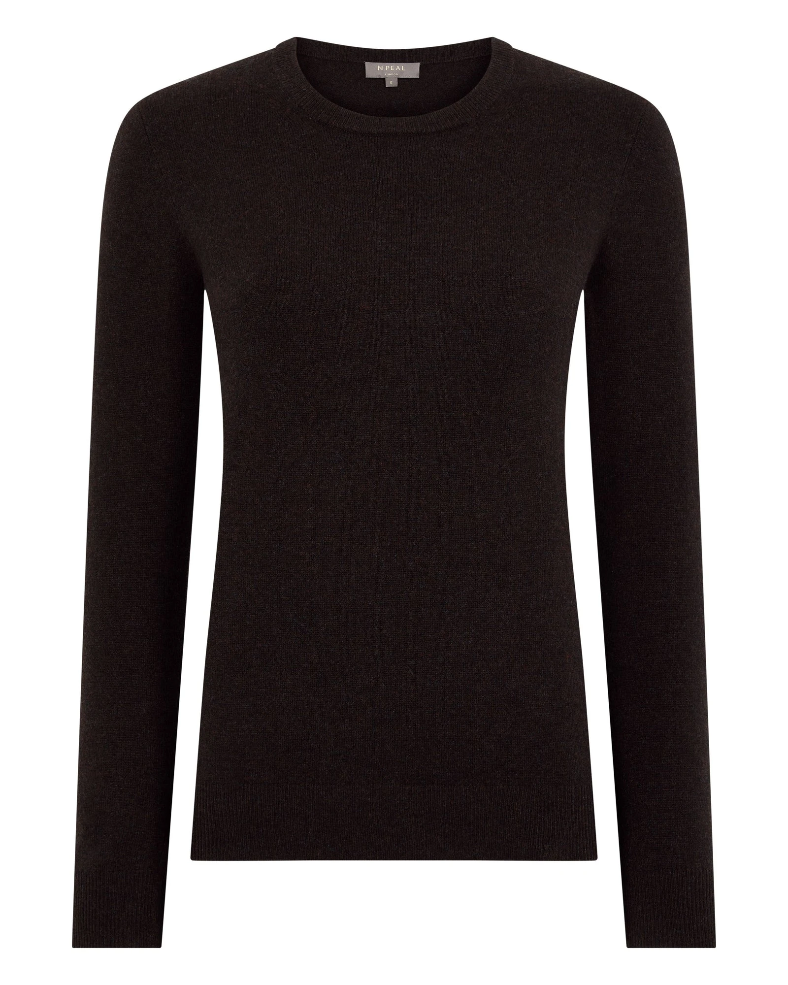 N.Peal Evie Classic Round Neck Cashmere Jumper in Cocoa Brown N.Peal Evie Classic Round Neck Cashmere Jumper in Cocoa Brown | Sweaters | Coveti