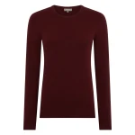 N.Peal Evie Classic Round Neck Cashmere Jumper in Rustic Red | Sweaters | Coveti