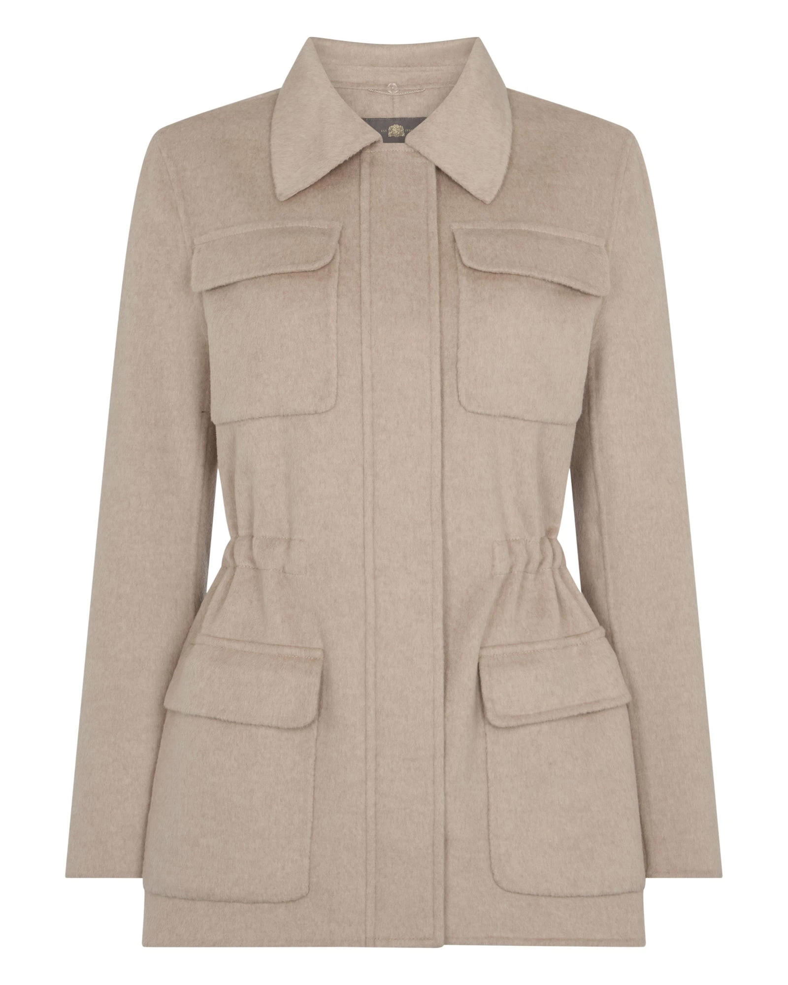 N.Peal Fur Collar Field Jacket in Beige Brown N.Peal Fur Collar Field Jacket in Beige Brown | Jackets | Coveti
