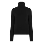 N.Peal Hazel Chunky Roll Neck Cashmere Jumper in Black | Turtlenecks | Coveti