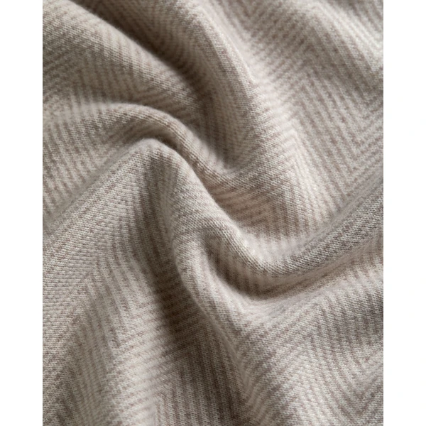 N.Peal Herringbone Cashmere Cape in Sand Brown