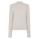 N.Peal Honeycomb Knit Cashmere Jumper in Pebble Grey | Turtlenecks | Coveti