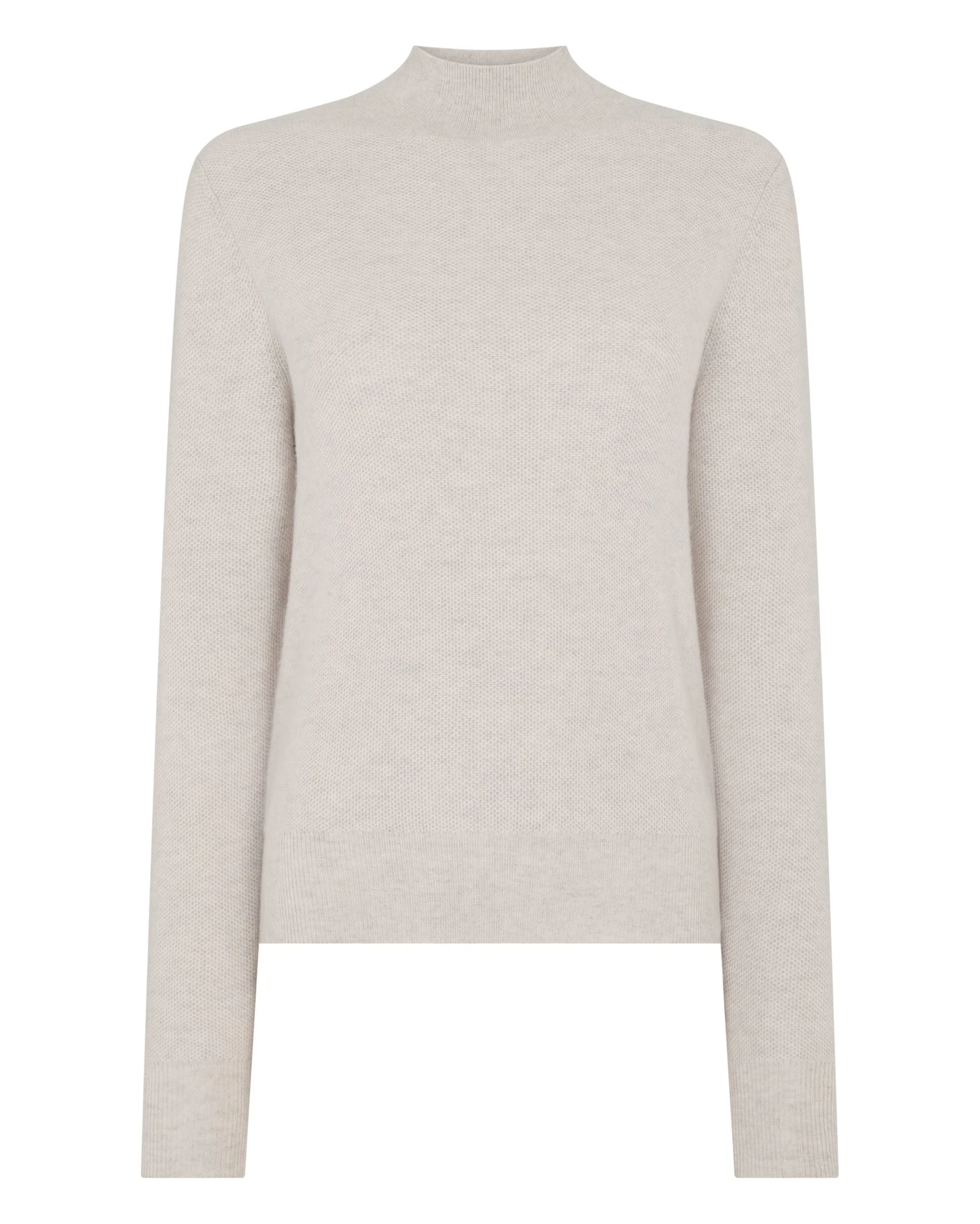 N.Peal Honeycomb Knit Cashmere Jumper in Pebble Grey N.Peal Honeycomb Knit Cashmere Jumper in Pebble Grey | Turtlenecks | Coveti