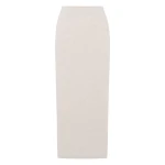 N.Peal Honeycomb Knit Cashmere Skirt in Pebble Grey | Midi Skirts | Coveti