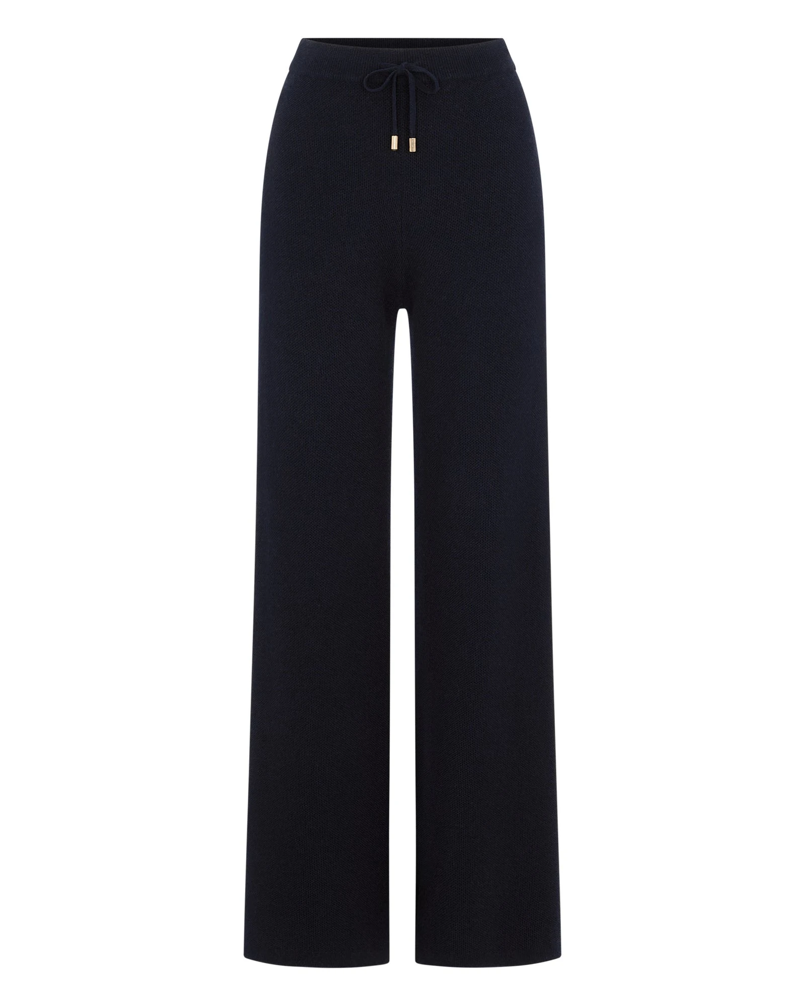 N.Peal Honeycomb Knit Cashmere Trouser in Navy Blue N.Peal Honeycomb Knit Cashmere Trouser in Navy Blue | Wide leg pants | Coveti