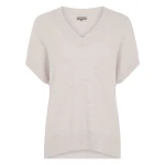N.Peal Honeycomb Sleeveless Cashmere Jumper in Pebble Grey | Sweaters | Coveti