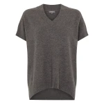 N.Peal Honeycomb Sleeveless Cashmere Jumper in Wood Smoke Brown | Sweaters | Coveti
