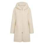 N.Peal Hooded Faux Mink Coat in Off White | Coats | Coveti