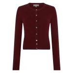 N.Peal Ivy Cropped Cashmere Cardigan in Rustic Red | Cardigan | Coveti