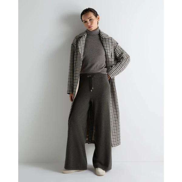 N.Peal Jersey Cashmere Trousers in Grey Moss