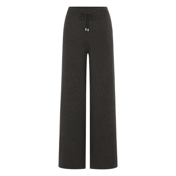 Jersey Cashmere Trousers in Grey Moss