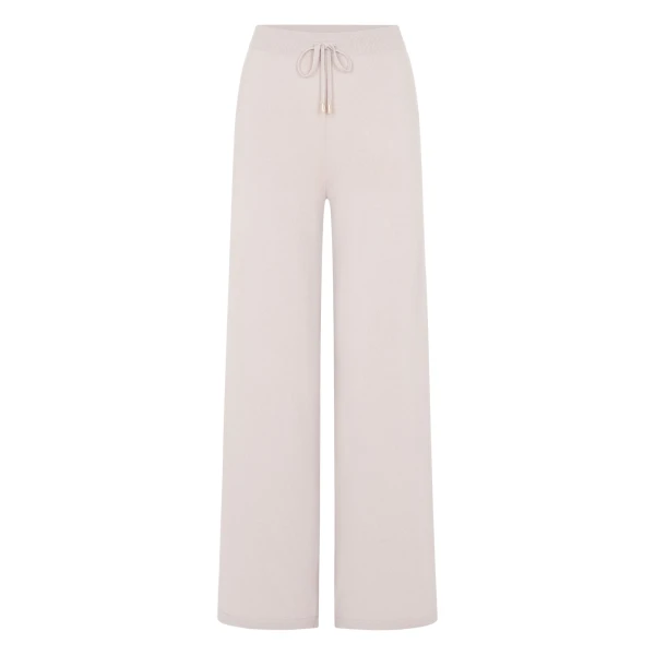 Jersey Cashmere Trousers in Snow Grey