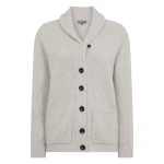 N.Peal Kensington Cashmere Cardigan in Cashmere Grey Melange | Cardigan | Coveti