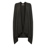 N.Peal Lily Lightweight Cashmere Cape in Grey Moss | Knitwear | Coveti