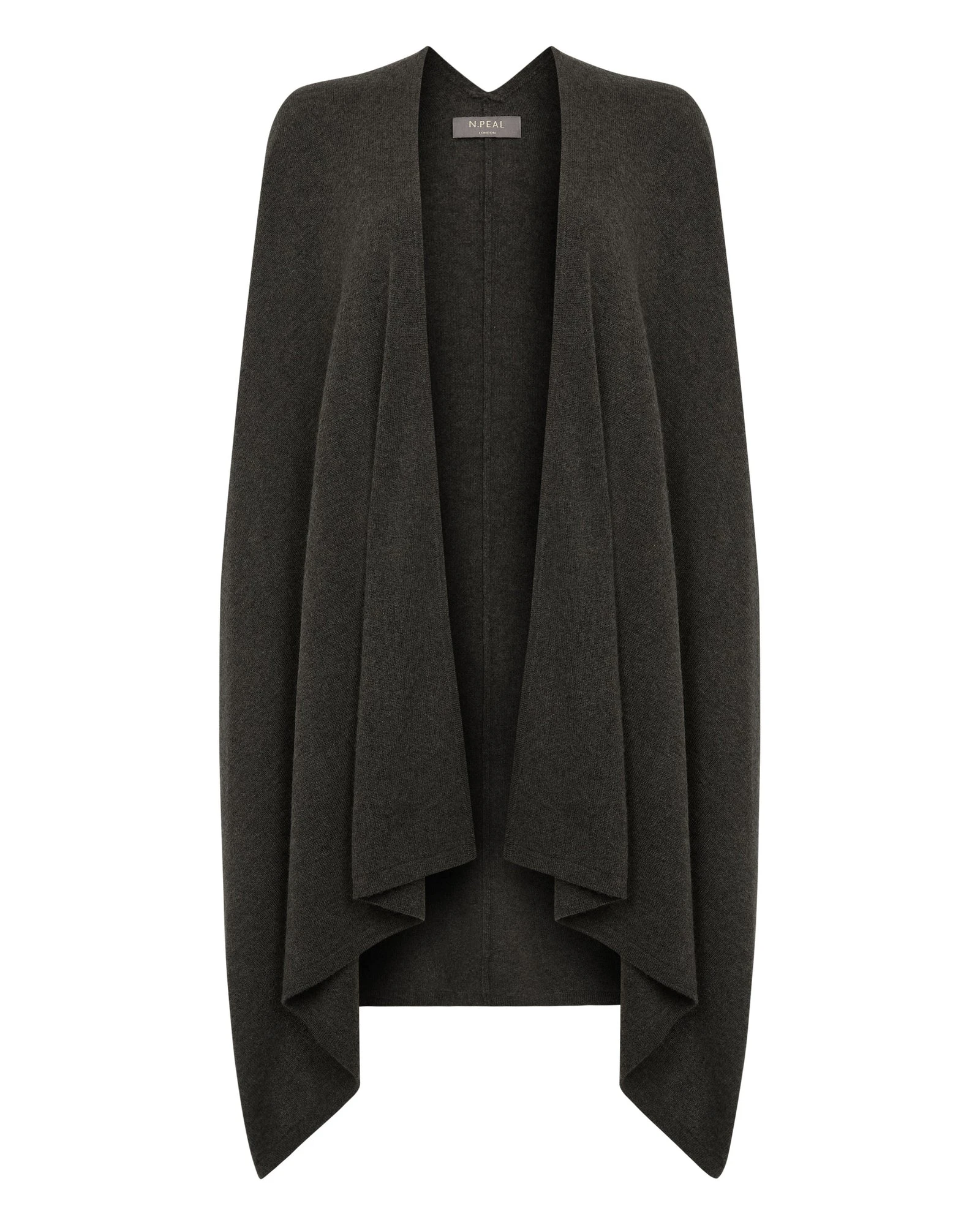 N.Peal Lily Lightweight Cashmere Cape in Grey Moss N.Peal Lily Lightweight Cashmere Cape in Grey Moss | Knitwear | Coveti