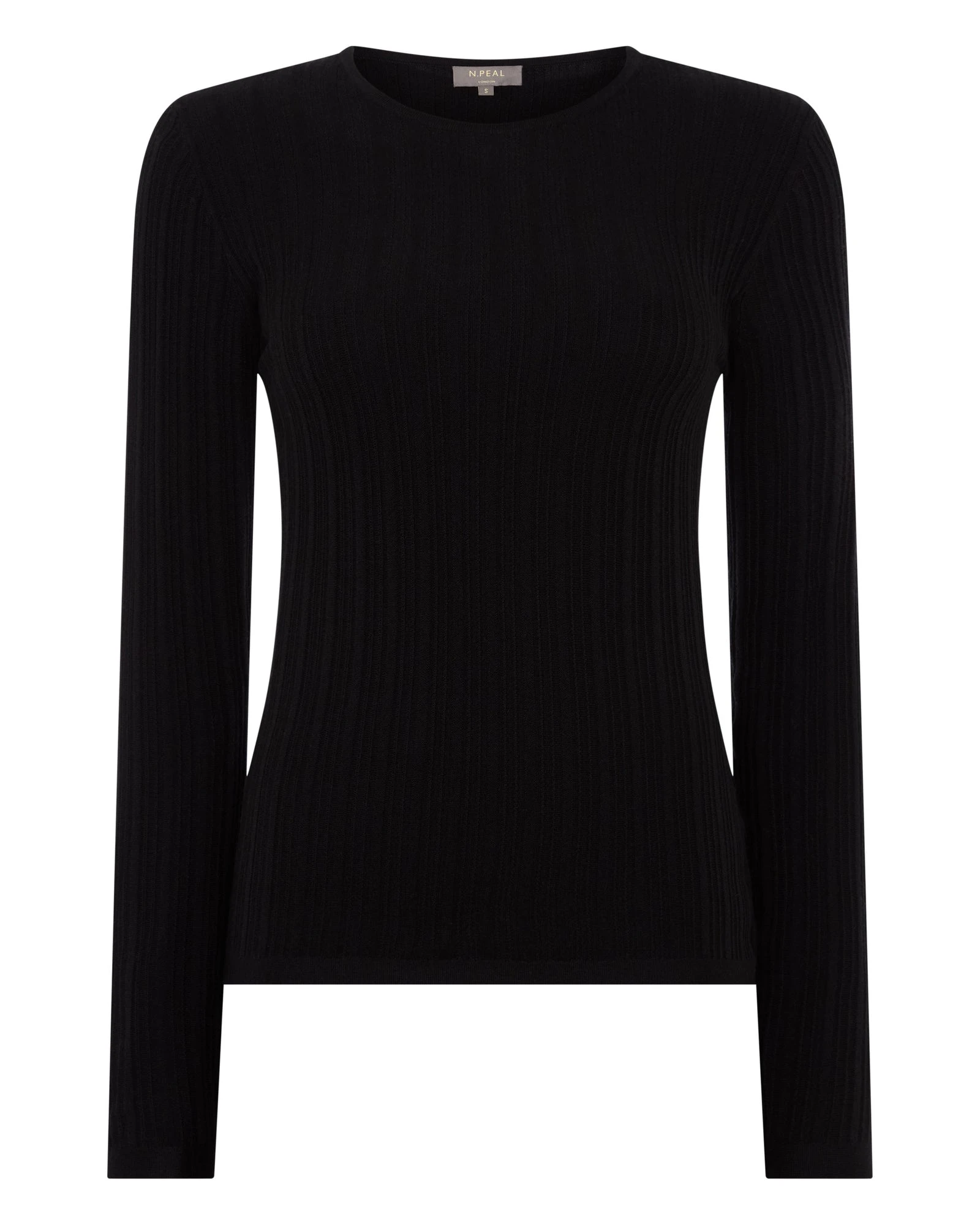N.Peal Long Sleeve Ribbed Top in Black N.Peal Long Sleeve Ribbed Top in Black | Long Sleeve | Coveti