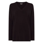 N.Peal Longline V Neck Cashmere Jumper in Cocoa Brown | Sweaters | Coveti