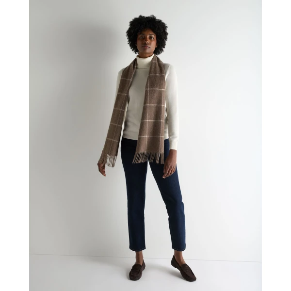 N.Peal Luna Roll Neck Cashmere Jumper in New Ivory White