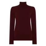 N.Peal Luna Roll Neck Cashmere Jumper in Rustic Red | Turtlenecks | Coveti