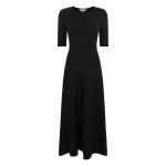 N.Peal Luxe Circle Dress in Black | Maxi Dresses | Coveti