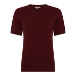 N.Peal Milly Classic Cashmere T-Shirt in Rustic Red | T-shirts | Coveti