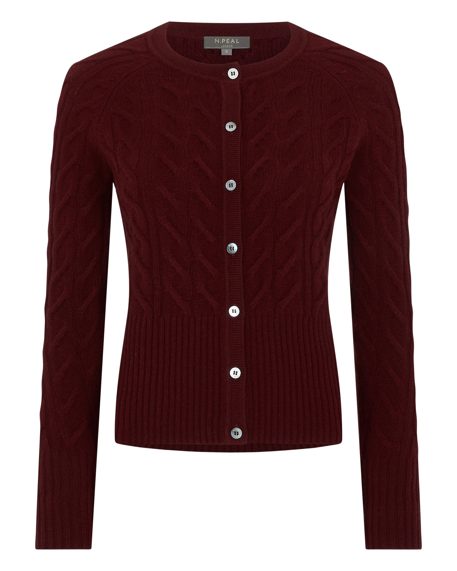 N.Peal Myla Cable Cashmere Cardigan in Rustic Red N.Peal Myla Cable Cashmere Cardigan in Rustic Red | Cardigan | Coveti