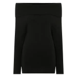 N.Peal Off-The-Shoulder Cashmere Jumper in Black | Sweaters | Coveti