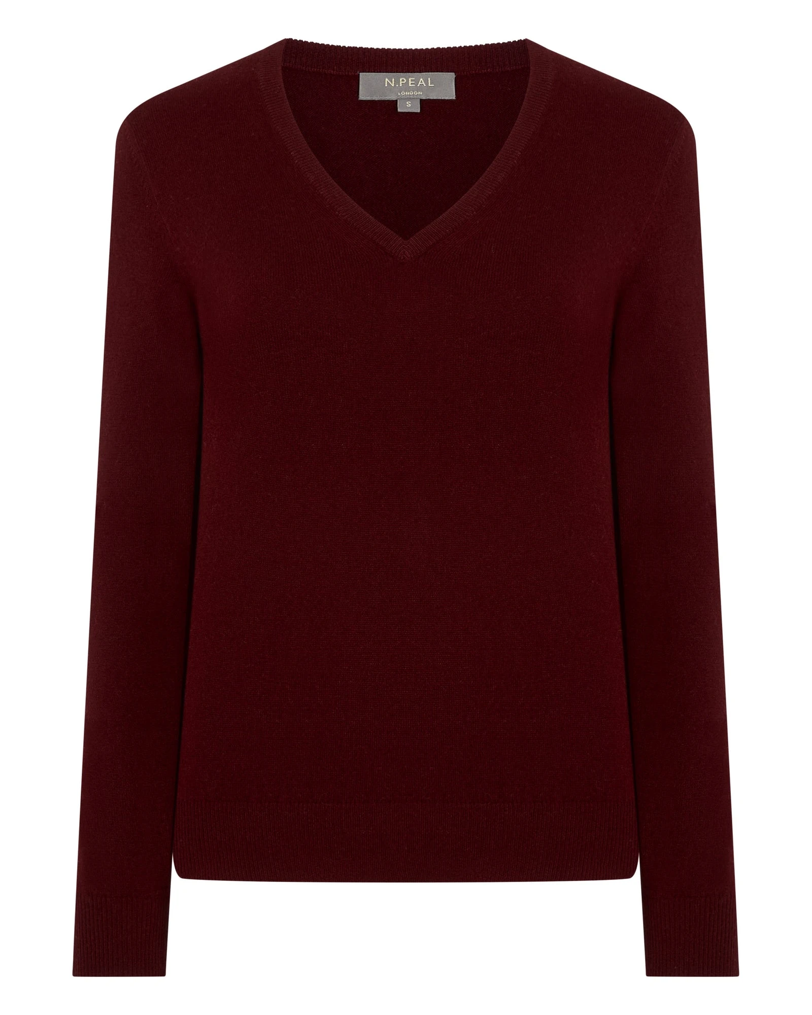 N.Peal Phoebe V Neck Cashmere Jumper in Rustic Red N.Peal Phoebe V Neck Cashmere Jumper in Rustic Red | Sweaters | Coveti