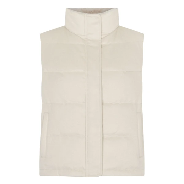 N.Peal Reversible Fur Gilet in Natural Brown | Vests | Coveti