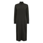 N.Peal Roll Neck Cashmere Jumper Dress in Grey Moss | Midi Dresses | Coveti