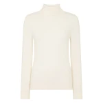 N.Peal Roll Neck Cashmere Jumper in New Ivory White | Turtlenecks | Coveti
