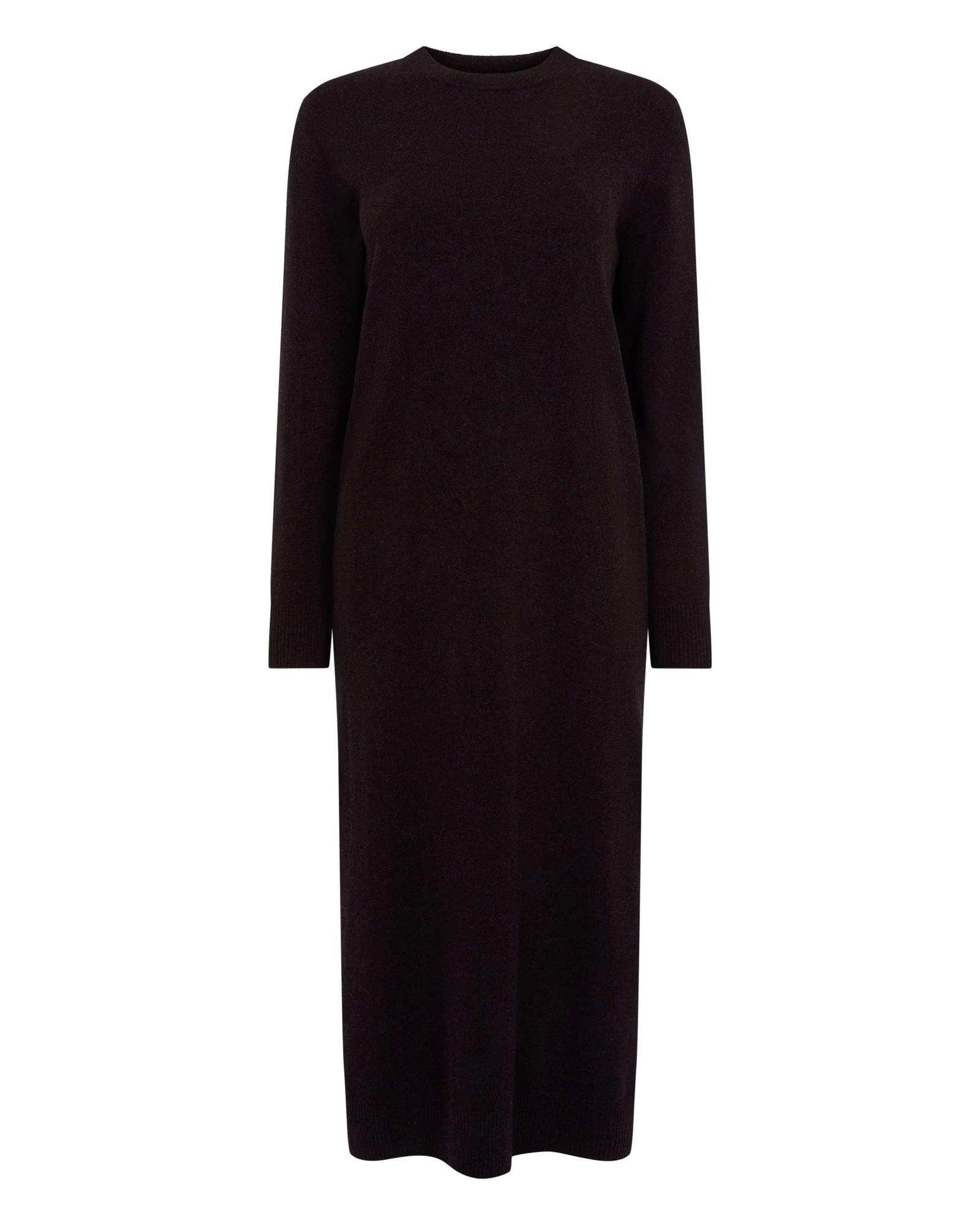 N.Peal Round Neck Cashmere Jumper Dress in Cocoa Brown N.Peal Round Neck Cashmere Jumper Dress in Cocoa Brown | Midi Dresses | Coveti