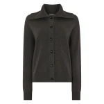 N.Peal Sailor Collar Cashmere Cardigan in Grey Moss | Cardigan | Coveti