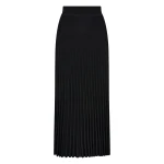 N.Peal Superfine Pleated Cashmere Silk Skirt in Black | Pleated Skirts | Coveti