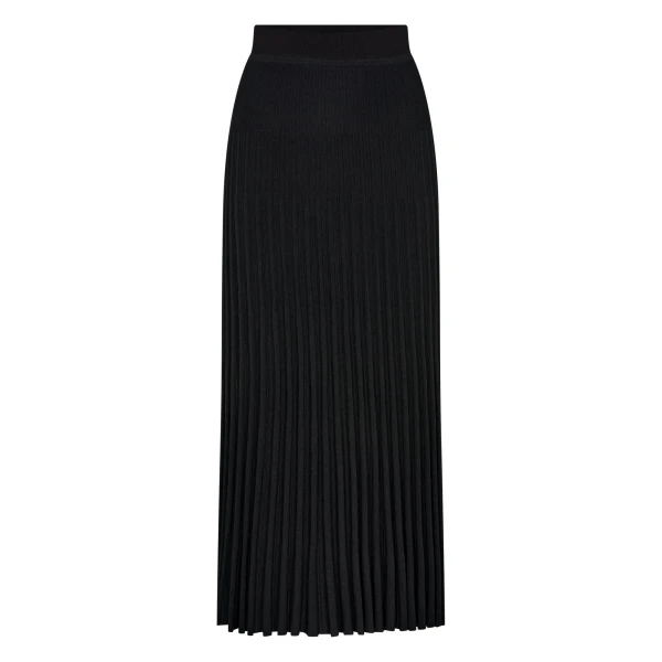 Superfine Pleated Cashmere Silk Skirt in Black