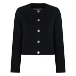 N.Peal Suzy Tailored Jacket in Dark Navy Blue | Blazers | Coveti
