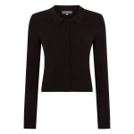 N.Peal Thea Collared Cashmere Cardigan in Cocoa Brown | Cardigan | Coveti