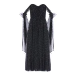 Needle and Thread Amaya Shimmer Gown in Jet Black | Evening Gowns | Coveti