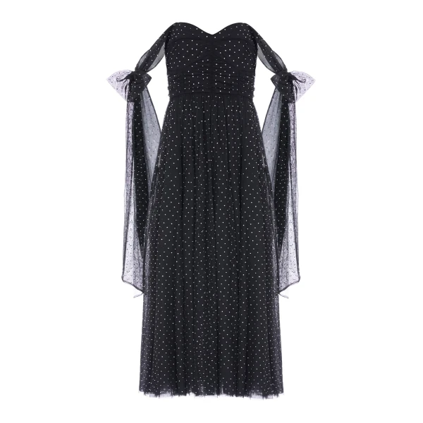 Amaya Shimmer Gown in Jet Black