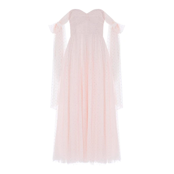 Amaya Shimmer Gown in Soft Peony