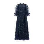 Needle and Thread Constellation Ankle Gown in Navy | Evening Gowns | Coveti