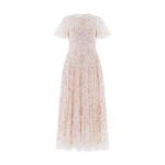 Needle and Thread Floral Waltz Ankle Gown in Cream / Pastel | Evening Gowns | Coveti