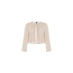 Needle and Thread Jet Embellished Jacket in Moonbeam / Silver | Jackets | Coveti