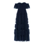 Needle and Thread Thalia Off-Shoulder Gown in Navy | Evening Gowns | Coveti