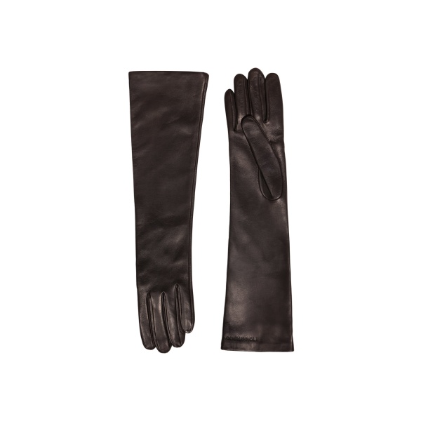Nour Hammour Elbow Long Gloves in Chocolate