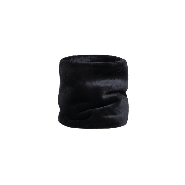 Nour Hammour Neck Cocoon Shearling Scarf in Black