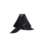 Nour Hammour Sena Leather Foulard in Noir Classique