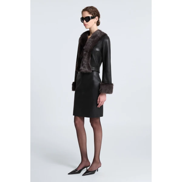 Parisian Leather and Shearling at Coveti